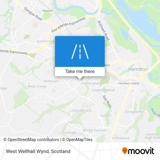 West Wellhall Wynd map