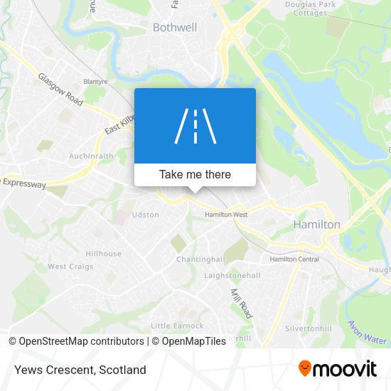 Yews Crescent map