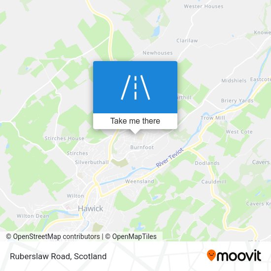 Ruberslaw Road map