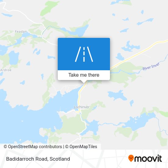 Badidarroch Road map
