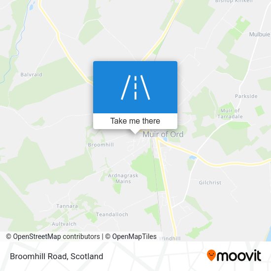 Broomhill Road map