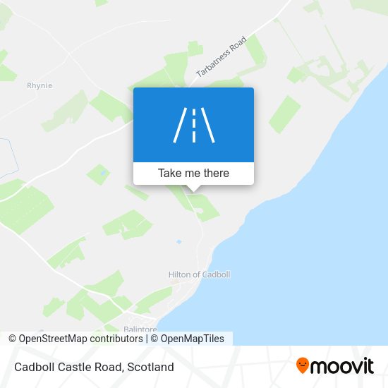 Cadboll Castle Road map