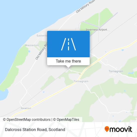 Dalcross Station Road map