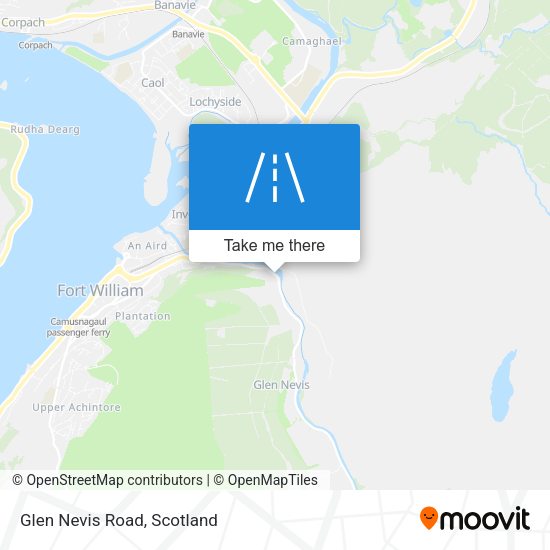 Glen Nevis Road map