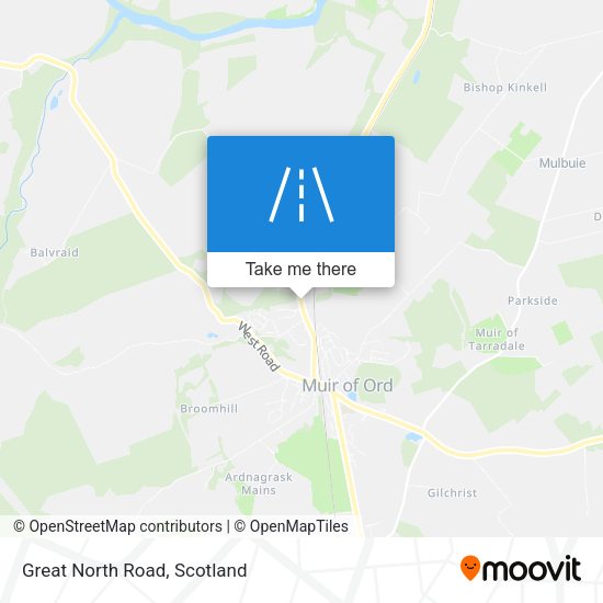 Great North Road map