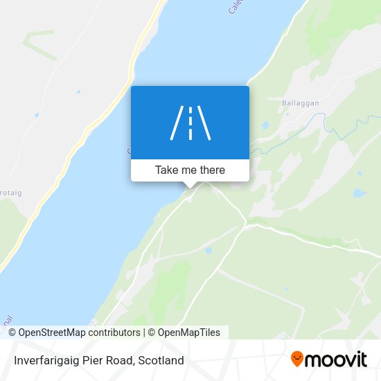 Inverfarigaig Pier Road map