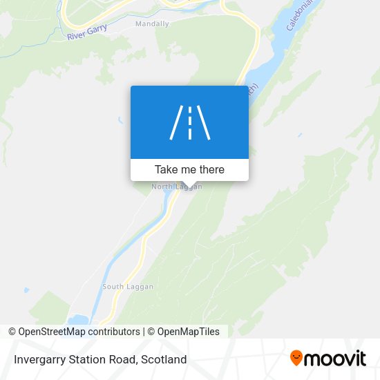 Invergarry Station Road map