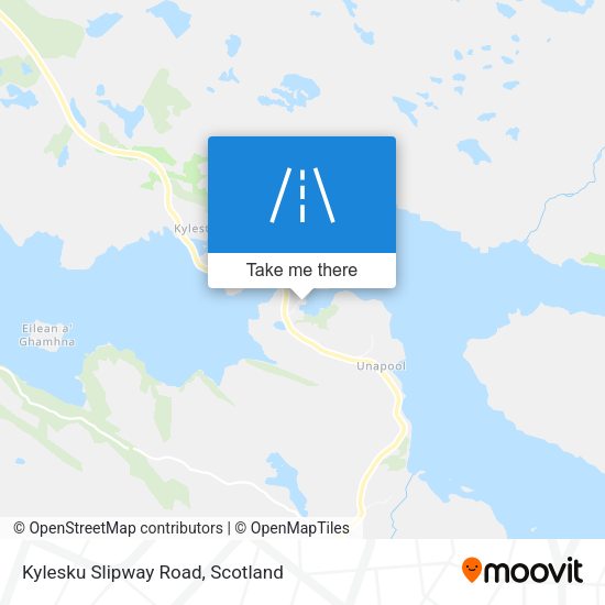 Kylesku Slipway Road map