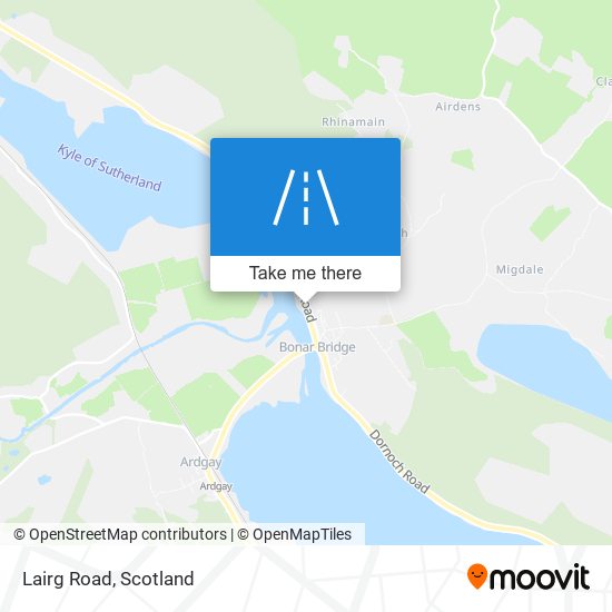 Lairg Road map