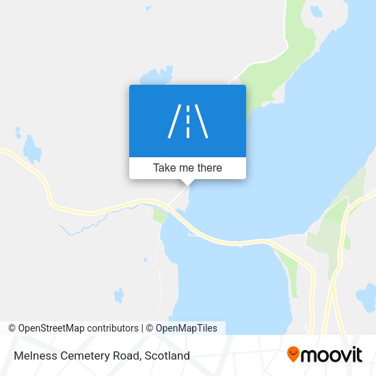 Melness Cemetery Road map