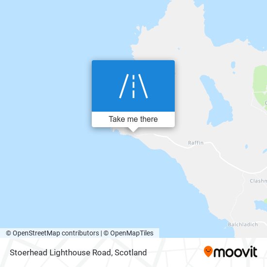 Stoerhead Lighthouse Road map