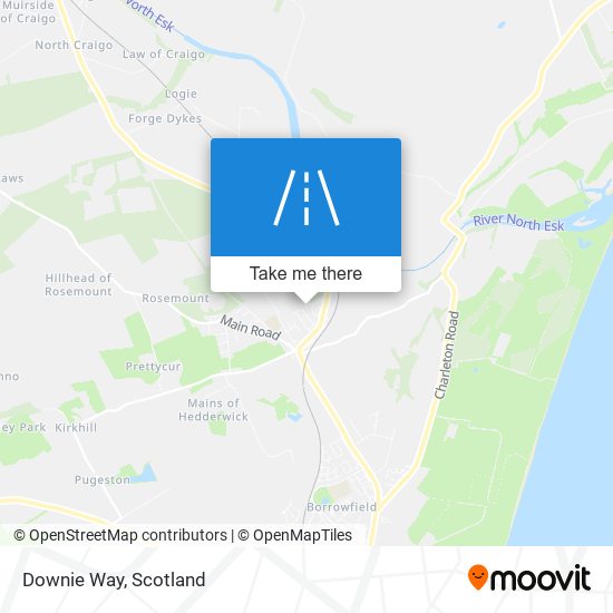 Downie Way map