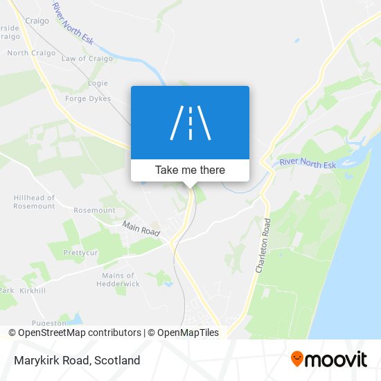 Marykirk Road map