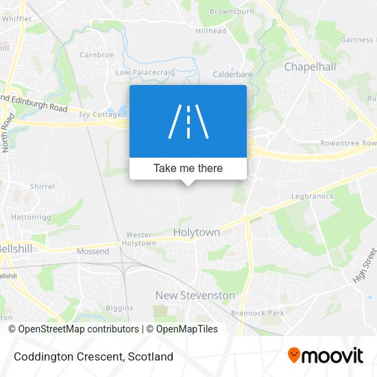 Coddington Crescent map