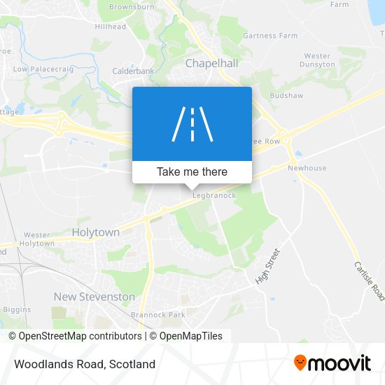 Woodlands Road map