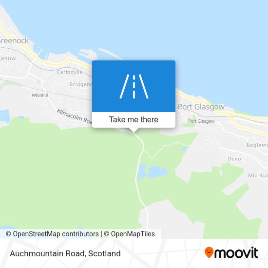 Auchmountain Road map