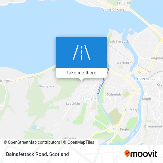 Balnafettack Road map