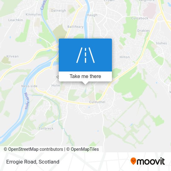 Errogie Road map