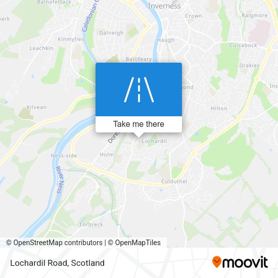 Lochardil Road map