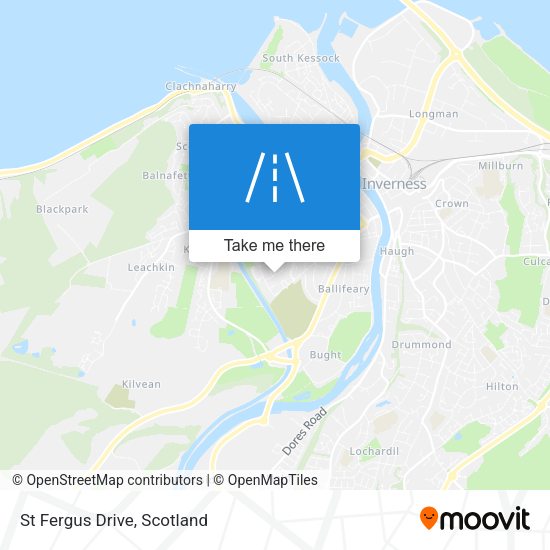 St Fergus Drive map