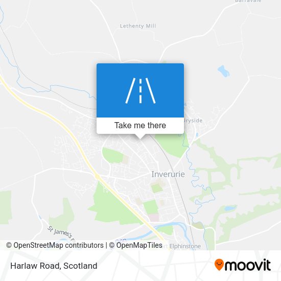 Harlaw Road map