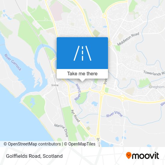 Golffields Road map