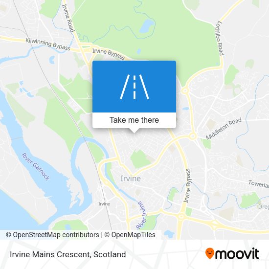 Irvine Mains Crescent map