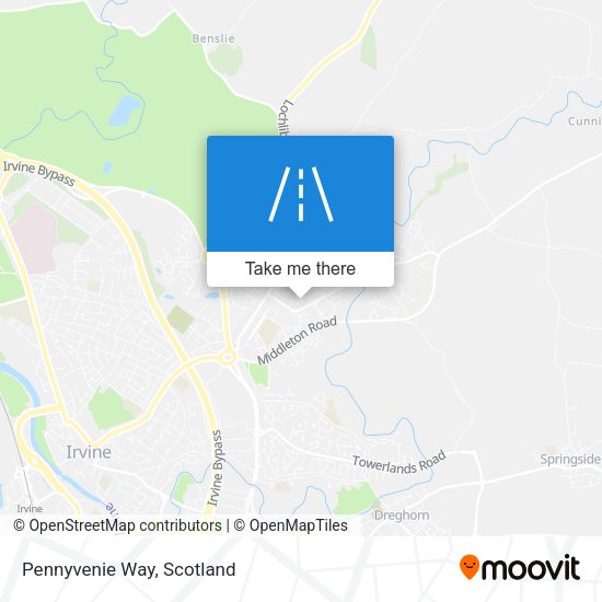 Pennyvenie Way map