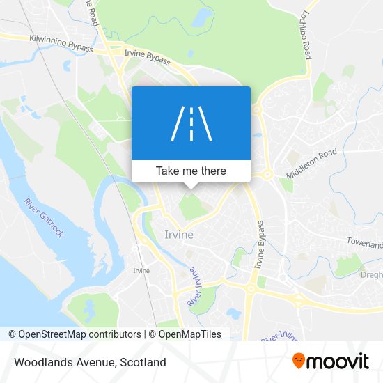 Woodlands Avenue map