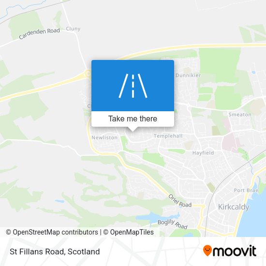 St Fillans Road map