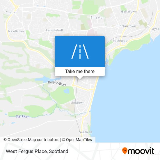 West Fergus Place map