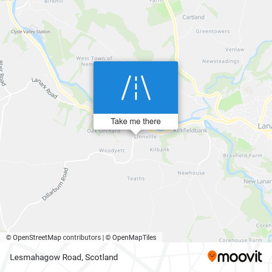 Lesmahagow Road map