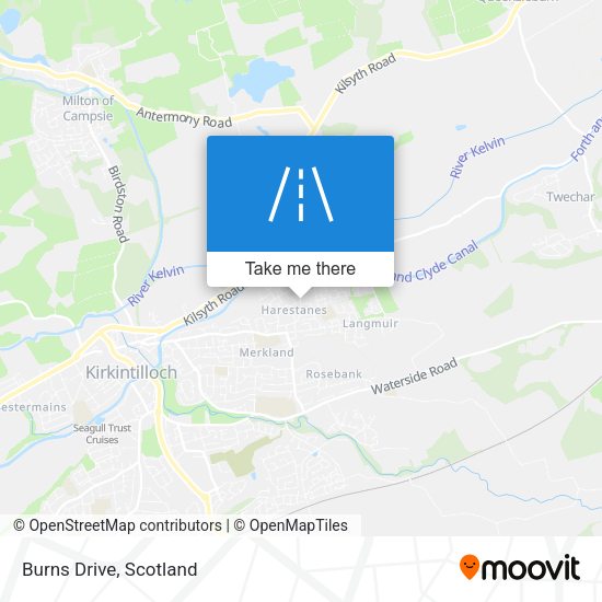 Burns Drive map