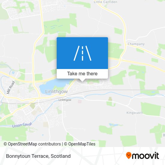 Bonnytoun Terrace map
