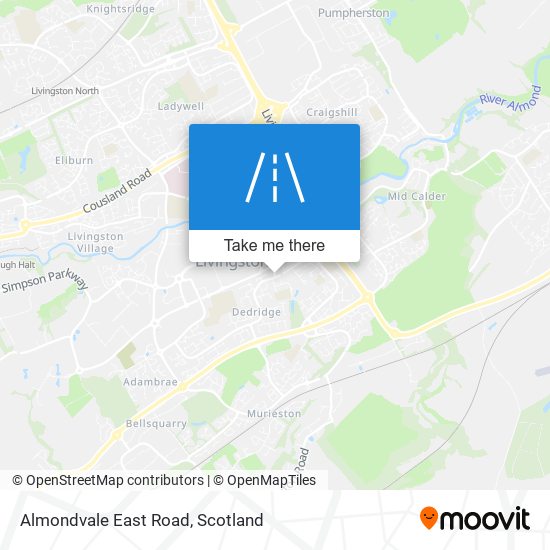 Almondvale East Road map