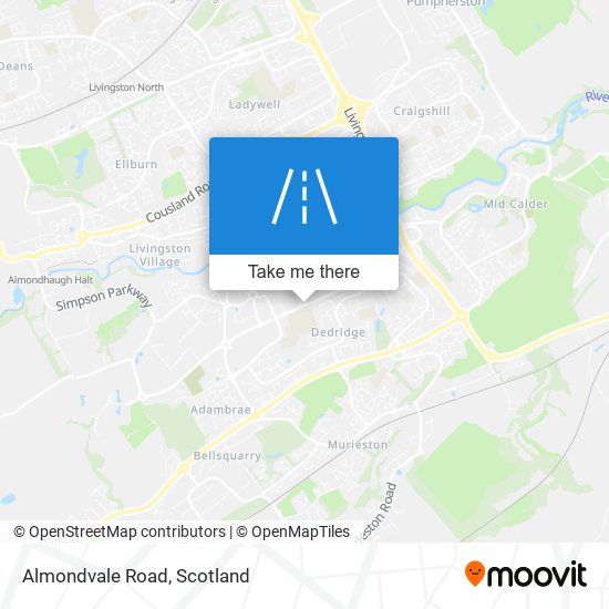 Almondvale Road map