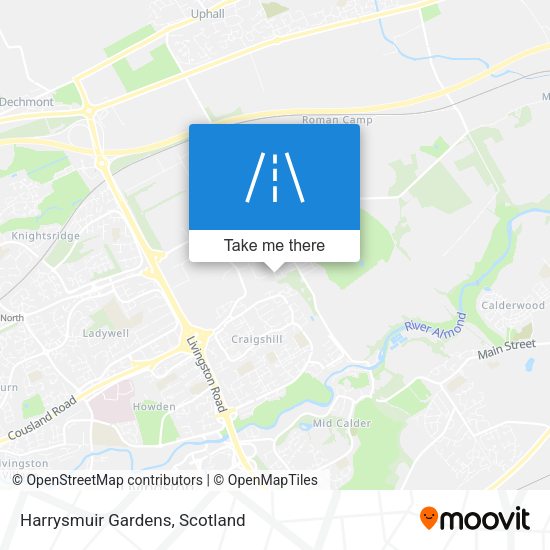 Harrysmuir Gardens map