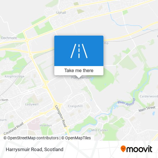 Harrysmuir Road map