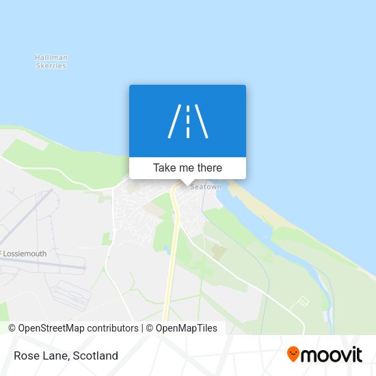 How to get to Rose Lane in Lossiemouth by Bus or Train?