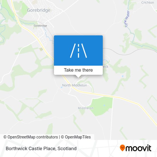 Borthwick Castle Place map