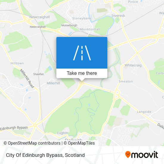 City Of Edinburgh Bypass map