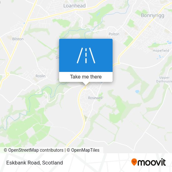 Eskbank Road map