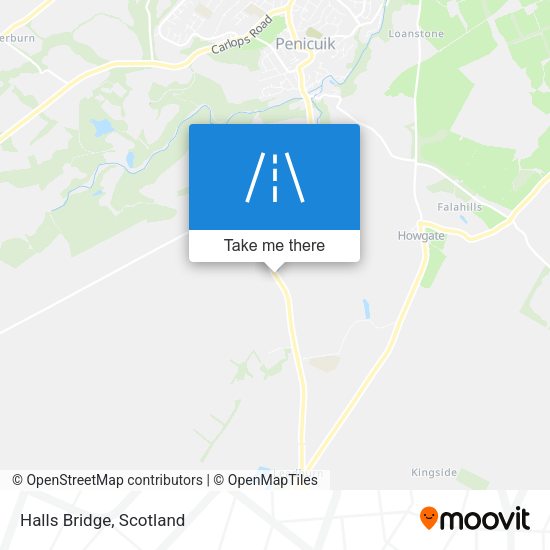 Halls Bridge map