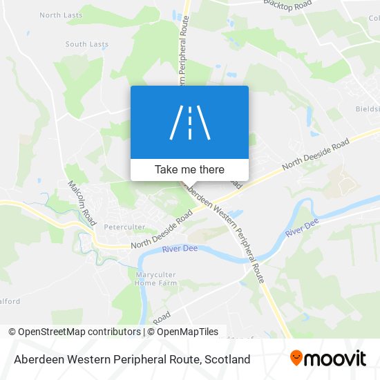 Aberdeen Western Peripheral Route map