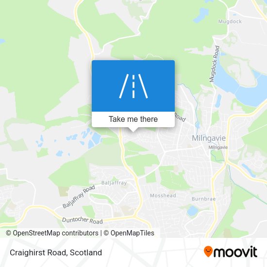 Craighirst Road map