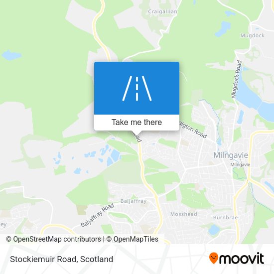 Stockiemuir Road map