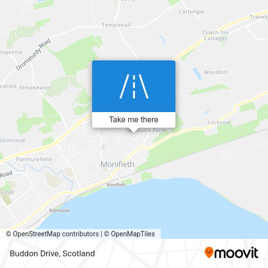Buddon Drive map