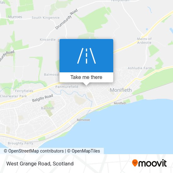 West Grange Road map