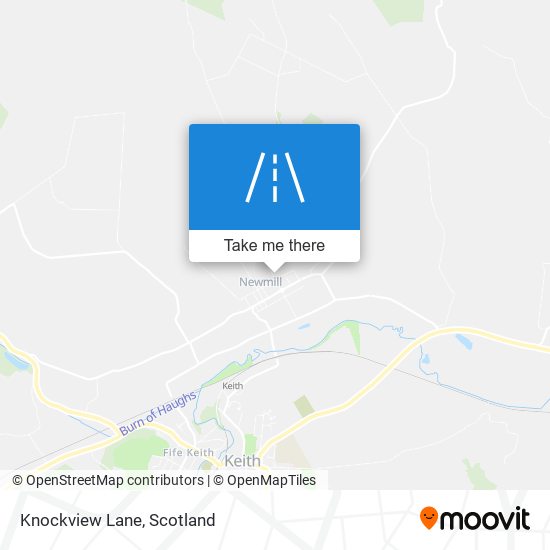 Knockview Lane map