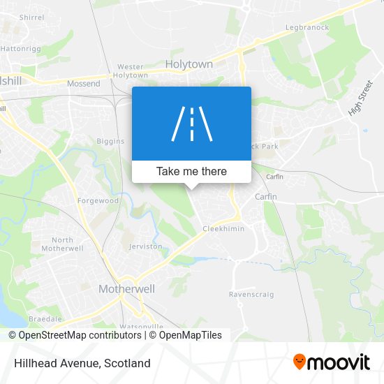 Hillhead Avenue map